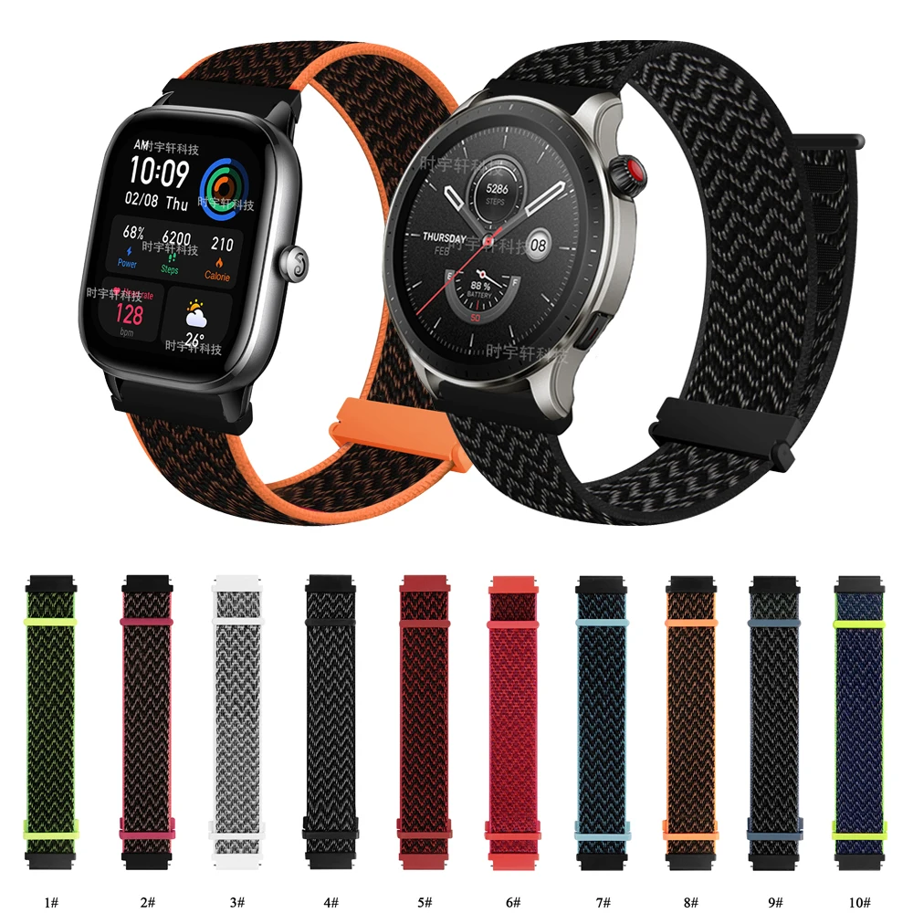 Için Amazfit GTR 4 akıllı saat bilezik Spor Naylon Watch Band Amazfit GTR 3 2E / GTS 4 2 Mini / Bip 3 Pro ABD Renk Kayışı Correa