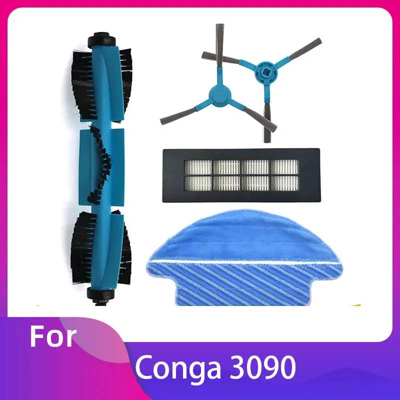 Için Conga 3090 Robot Vakum Ana rulo fırça Halı Spin Fırça Tekerlek Hepa Hava Filtresi Paspas Bezi Değiştirme Kiti Yedek parça