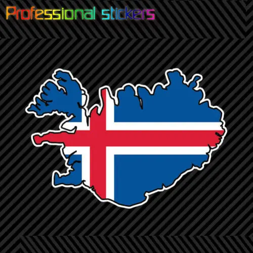 İzlanda Şekilli İzlanda Bayrağı Sticker Kalıp Kesim Vinil İzlanda Bayrağı Isl Çıkartmalar Araba, RV, Dizüstü Bilgisayarlar, Motosikletler, Ofis Malzemeleri