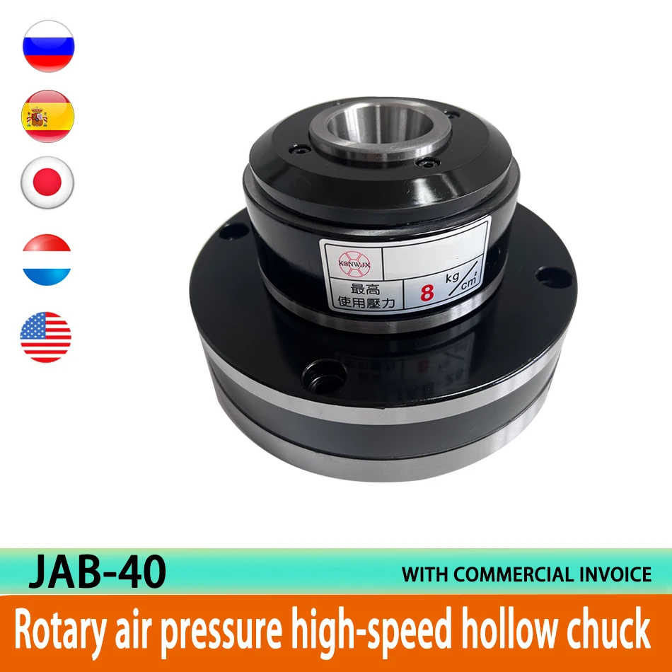 JAB - 40 Döner hava basıncı yüksek hızlı içi boş ayna dış klip pens klipsi hava mandreni pens chuck
