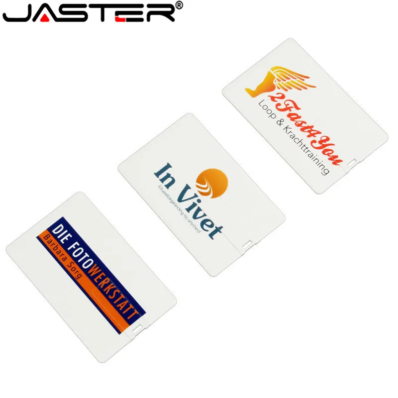 JASTER USB 2.0 küçük sürücüler Memory stick Özel LOGO Banka Kartı 4GB 8GB 16GB 32GB 64GB USB flash sürücü Hediye anahtar