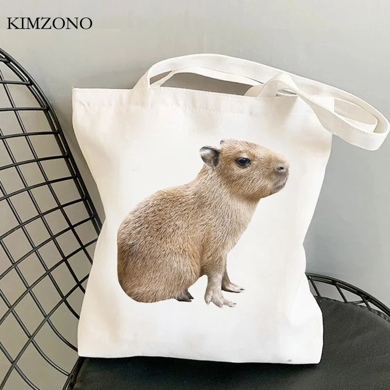 Kapibara alışveriş çantası alışveriş çantası bolsas de tela alışveriş geri dönüşüm çantası eko çanta bolsa compra sacola sacolas