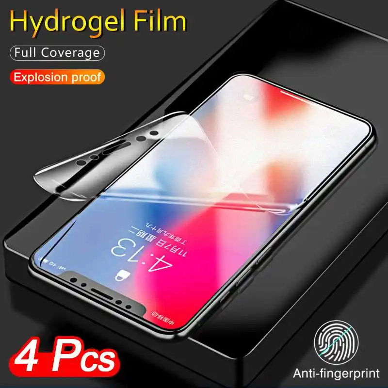 KatyCI 4 Adet Hidrojel Film Samsung Galaxy F62 F52 5G F41 F12 Ekran Koruyucu Film