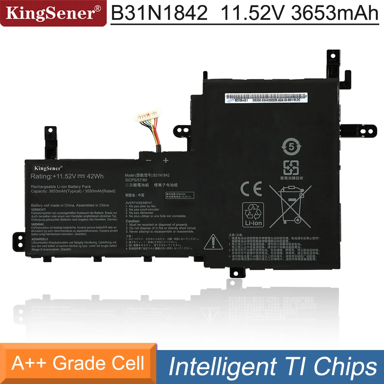 KingSener B31N1842 dizüstü pil asus için VivoBook F513EA F513EP F513IA K513E K513EA K513EP KM513UA M513IA M513UA S513EA S513F