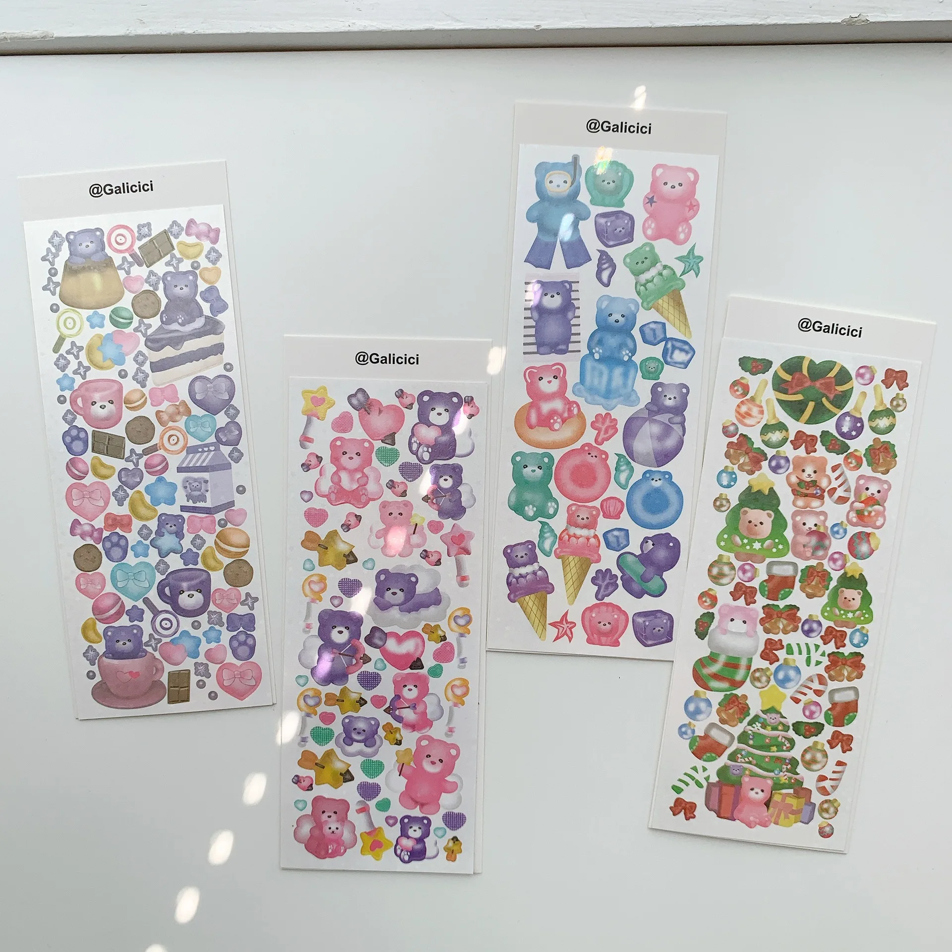 Kore Ins Sevimli Karikatür Yumuşak Sevimli Ayı Tarzı Goo Kart Sticker DIY Karalama Defteri Telefon Günlüğü Albümü Hediye Dekorasyon