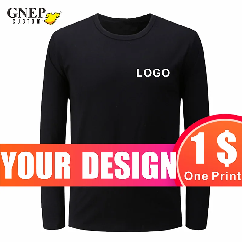 Kış Yeni uzun kollu tişört Özelleştirilmiş Rahat yuvarlak boyun Üst Ucuz Baskı Düz Renk Basit Dip Gömlek GNEP2020 Yeni