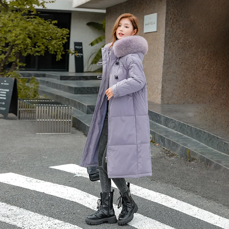 Kışlık Mont Kadınlar için İnce Parkas Sıcak Orta Uzunlukta Kapşonlu Yastıklı pamuklu ceket kadın kıyafetleri Kore Parka Femme Hiver 2022 Zm