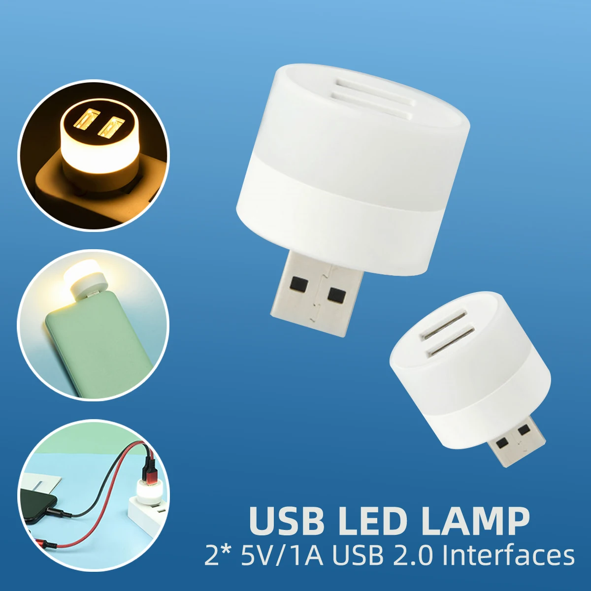 Lamba Çok fonksiyonlu Mobil Güç USB Tak USB Küçük Kitap Lambaları Göz Koruması Işık Küçük Işık Okuma LED Şarj Gece Işık