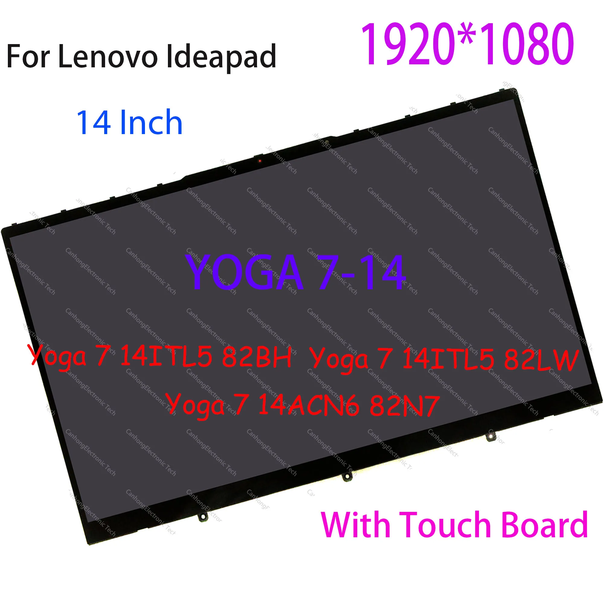 Lenovo Yoga için 7ı 7 14ITL5 82BH 82LW 7 14ACN6 82N7 7-14ITL5 Laptop LCD yedek ekranı FHD Dokunmatik Ekran Meclisi 5D10S39740