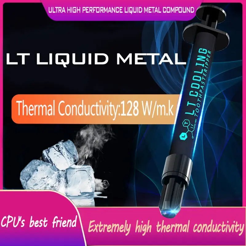 LT - 100 Sıvı metal termal iletken macun Gres CPU GPU Soğutma sıvı ultra 128W/mK 1.5 g 3g Bileşik gres