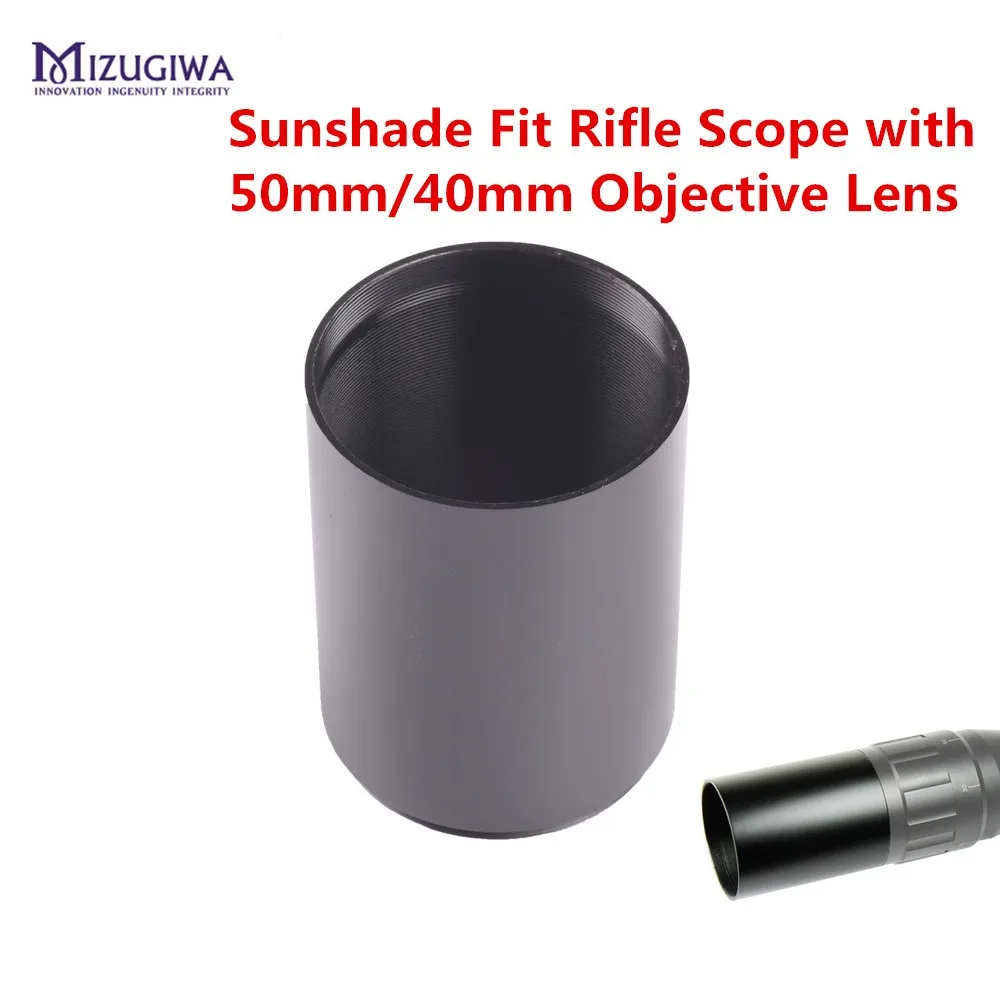 MIZUGIWA Güneşlik Tüp Gölge Tüfek kapsamı için 40mm veya 50mm Objektif Lens Güneş Gölge Tabanca Airsoft Caza