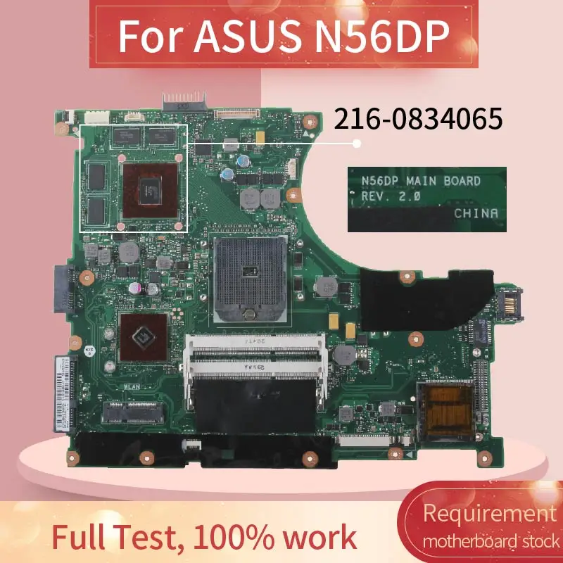 N56DP Laptop anakart ASUS için N56DP N56D HD7730 2GB Dizüstü Anakart REV:2.0 216-0834065 DDR3