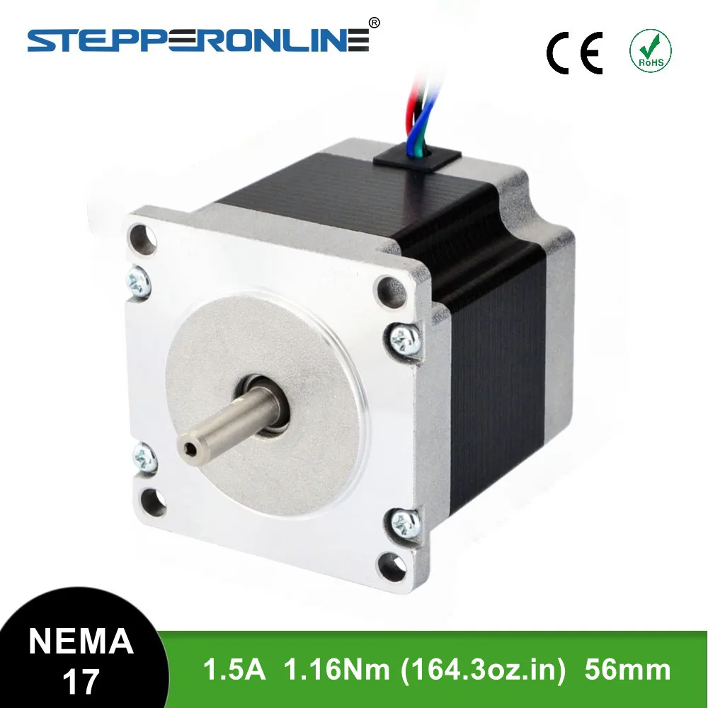 Nema 23 Step Motor Bipolar 1.8 derece 1.16 Nm (164.3oz.in) 1.5 A 57x56mm 4 Teller 3D Yazıcı CNC Robot