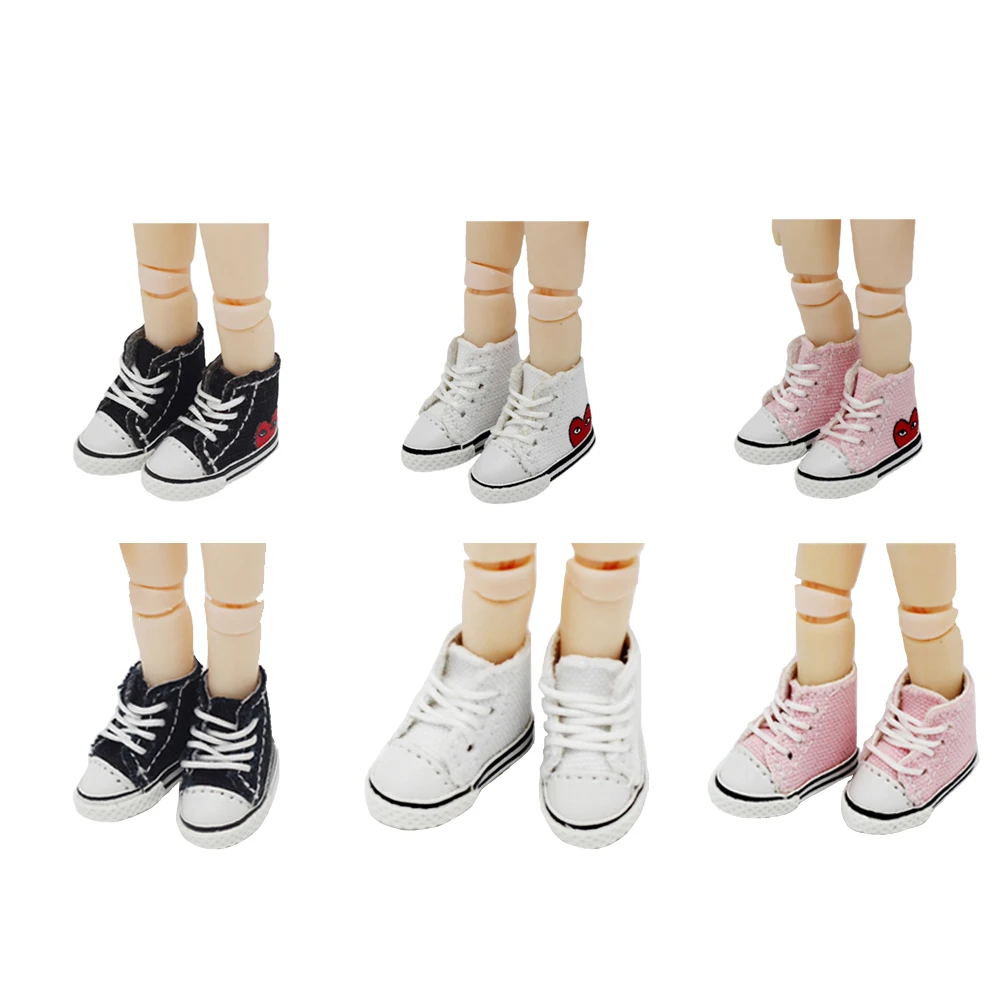 OB11 Ayakkabı Rahat kanvas sneaker için 1/12 BJD Bebek, Obitsu11, GSC Kil Bebek Oyuncak Botları Aksesuarları
