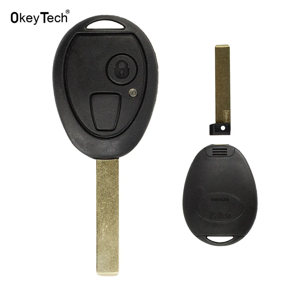 OkeyTech 2 Düğmeler Uzaktan Araba Anahtarı Kabuk MG BMW Mini Cooper için R53 R50 S Land Rover 75 için Z3 Z4 X3 X5 e46 e39 e36 e34 Boş Anahtar