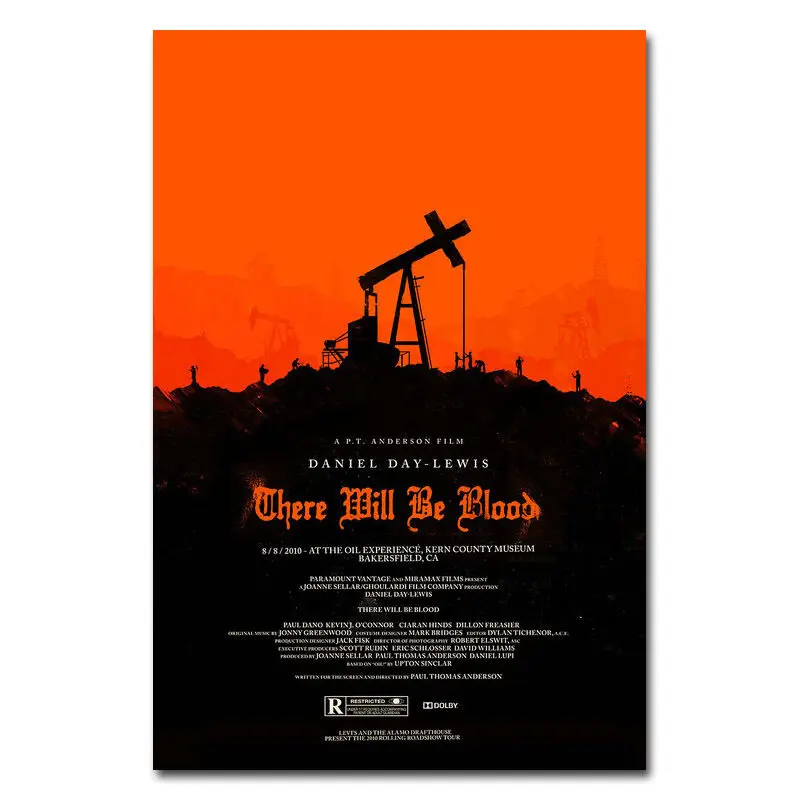 Olacak Kan Film Daniel Day-Lewis ipek poster Dekoratif Duvar boyası 24x36 inç