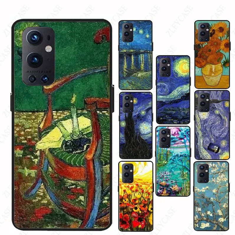 OnePlus Nord N10 N100 Kılıfı CE 5G Funda Van Gogh yağlıboya Kılıfları için Bir Artı 6 5T 6T 7T 8T 8PRO 9PRO Telefon Kapak Coque
