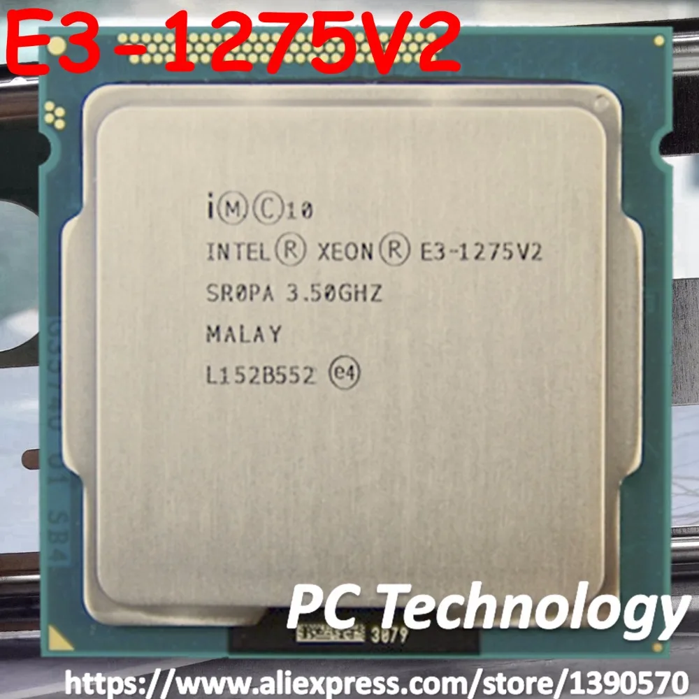 Orijinal Intel CPU Xeon E3-1275V2 İşlemci 3.50 GHz 8 M Dört Çekirdekli E3 1275V2 E3-1275 V2 Soket 1155 ücretsiz kargo E3 1275 V2