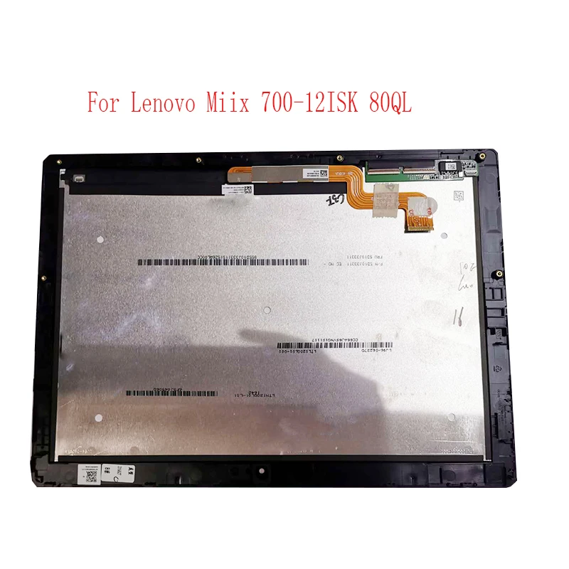 Orijinal Lenovo Miix 700 - 12ISK 80Q miix 700 MİİX 4 Serisi LCD Ekran Ekran+Dokunmatik Cam Panel Sayısallaştırıcı Meclisi ile çerçeve