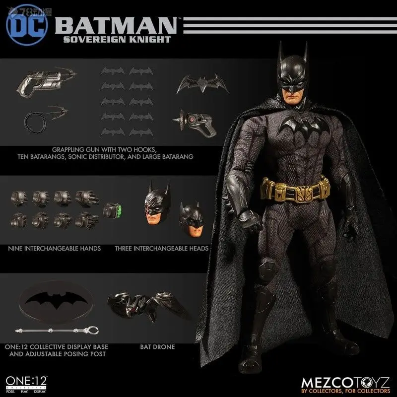 Orijinal Mezco Toyz DC Comics Batman Egemen Şövalye 6 inç Tahsil figürler Anime Eylem şekilli kalıp Oyuncaklar