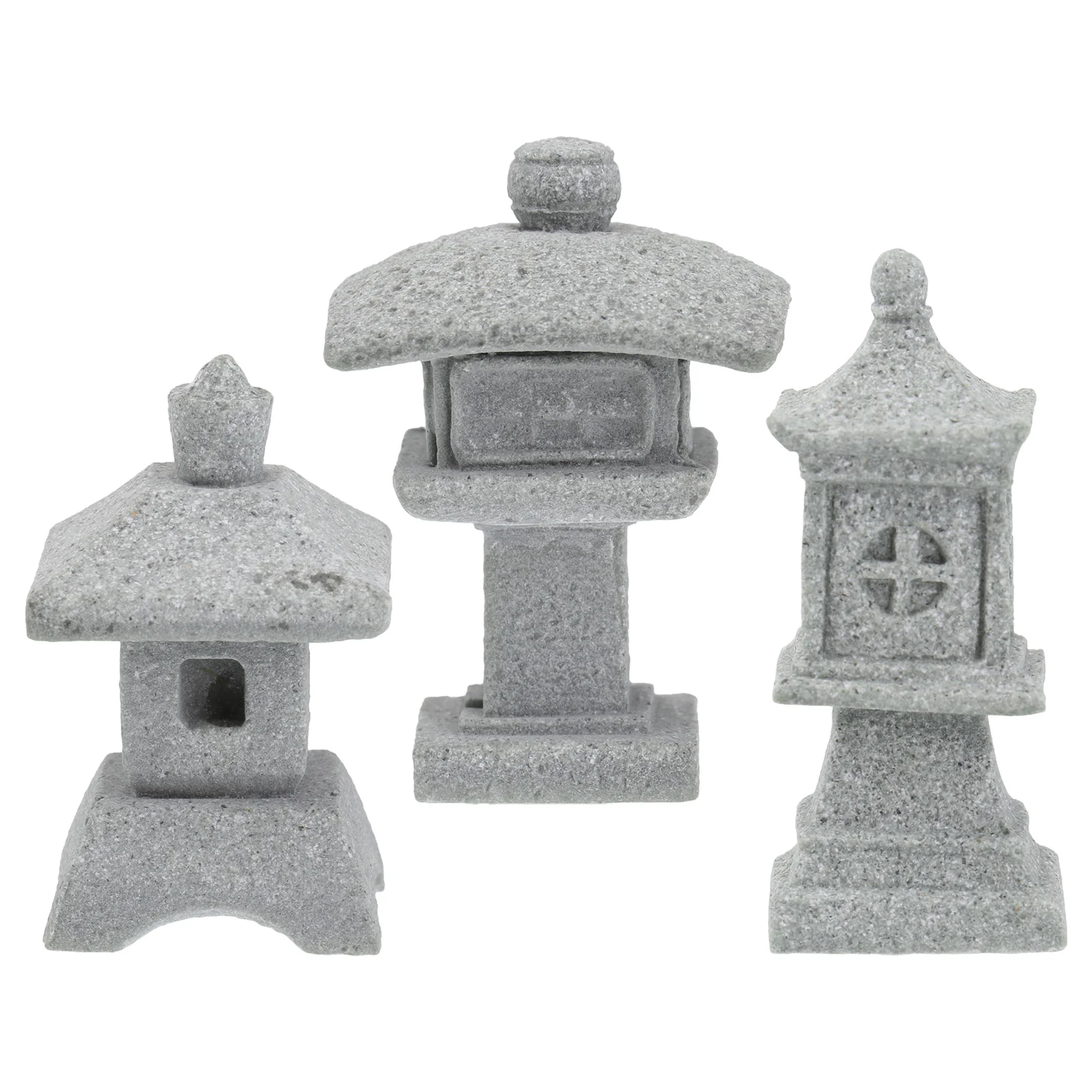Pagoda Kulesi Minyatür Bahçe Fener Heykeli Kumtaşı Figürler Taş Dekor Mini Çin Japon Manzara Küçük Süslemeler