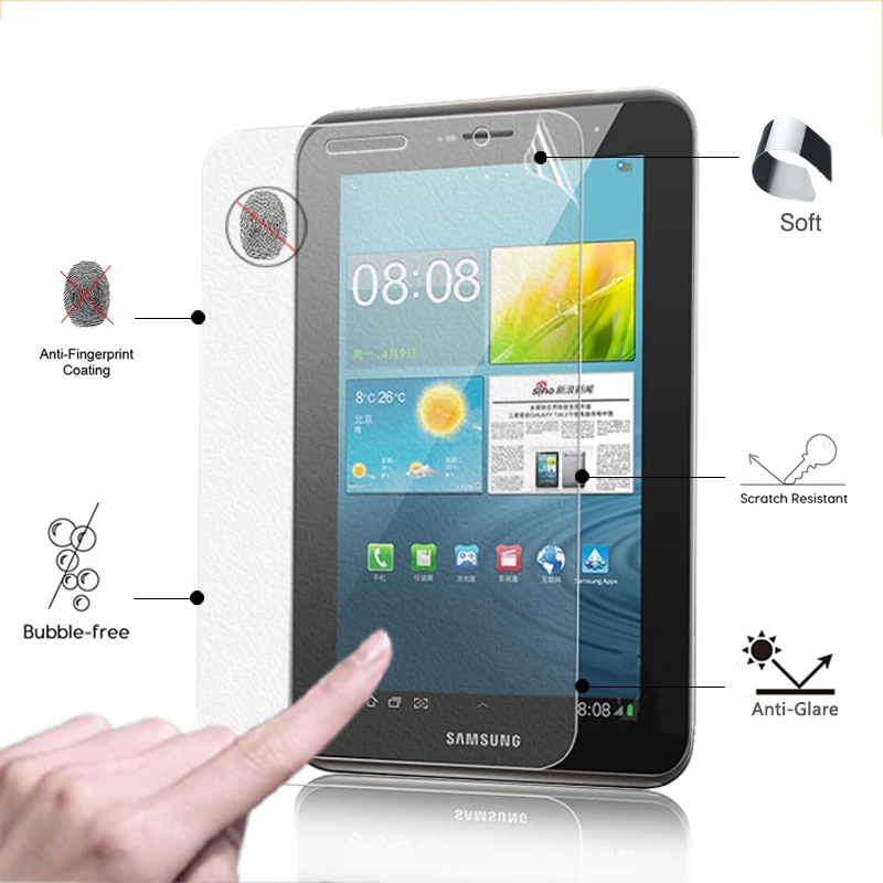 Parlama Önleyici Mat koruyucu Film Samsung Galaxy Tab 2 7.0 İçin p3100 p3110 7.0 