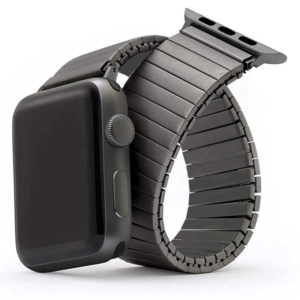 Paslanmaz Çelik Kayış Elastik apple saat bandı 44mm 40mm 42mm 38mm Watchband İwatch için 6 5 4 3 Se Bant Lüks Aksesuarları