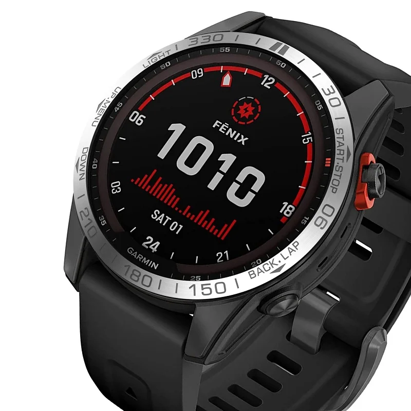 Paslanmaz Çelik Smartwatch Kapak Garmin Fenix 6 6S 6X Pro 5 5 Artı 7X7 7S Çerçeve Halka Yapışkanlı Anti Scratch Koruyucu Metal