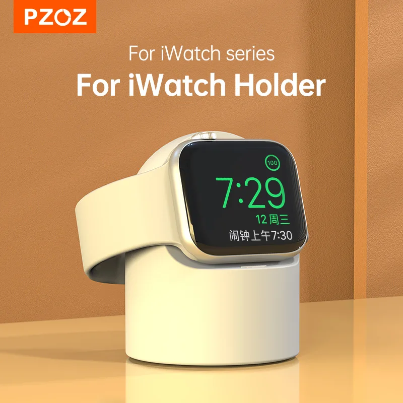 PZOZ Depolama Tutucu Standı İzle iWatch Serisi 8 7 6 SE SE2 5 4 3 2 Apple Watch İçin şarj tutucu Braketi Kablosuz Şarj