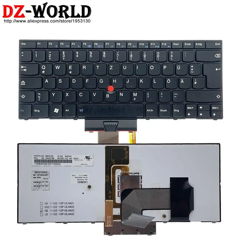 Qwertz DE Alman Arkadan Aydınlatmalı Klavye için Yeni Orijinal Lenovo Thinkpad X1 Hibrid Laptop Arka Teclado 04W2769 0B35725
