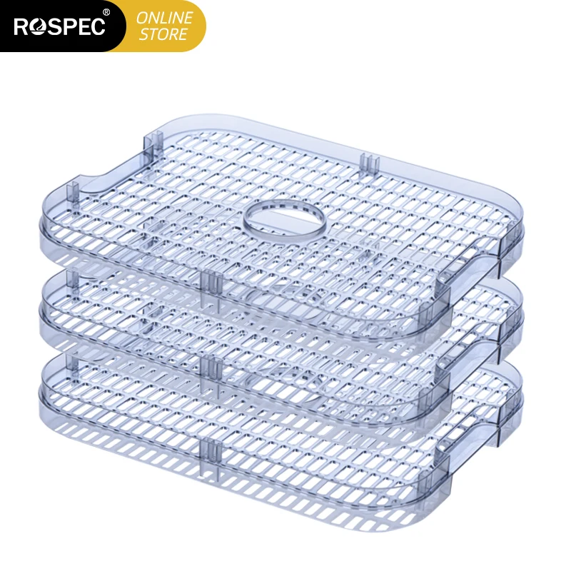 ROSPEC Kurutma Rafı Gıda Kurutucu BPA Ücretsiz 3 Katmanlı Örgü Tepsileri Gıda Sınıfı Malzeme Meyve Et Boyutu 31.8 CM*21.5 CM*32CM
