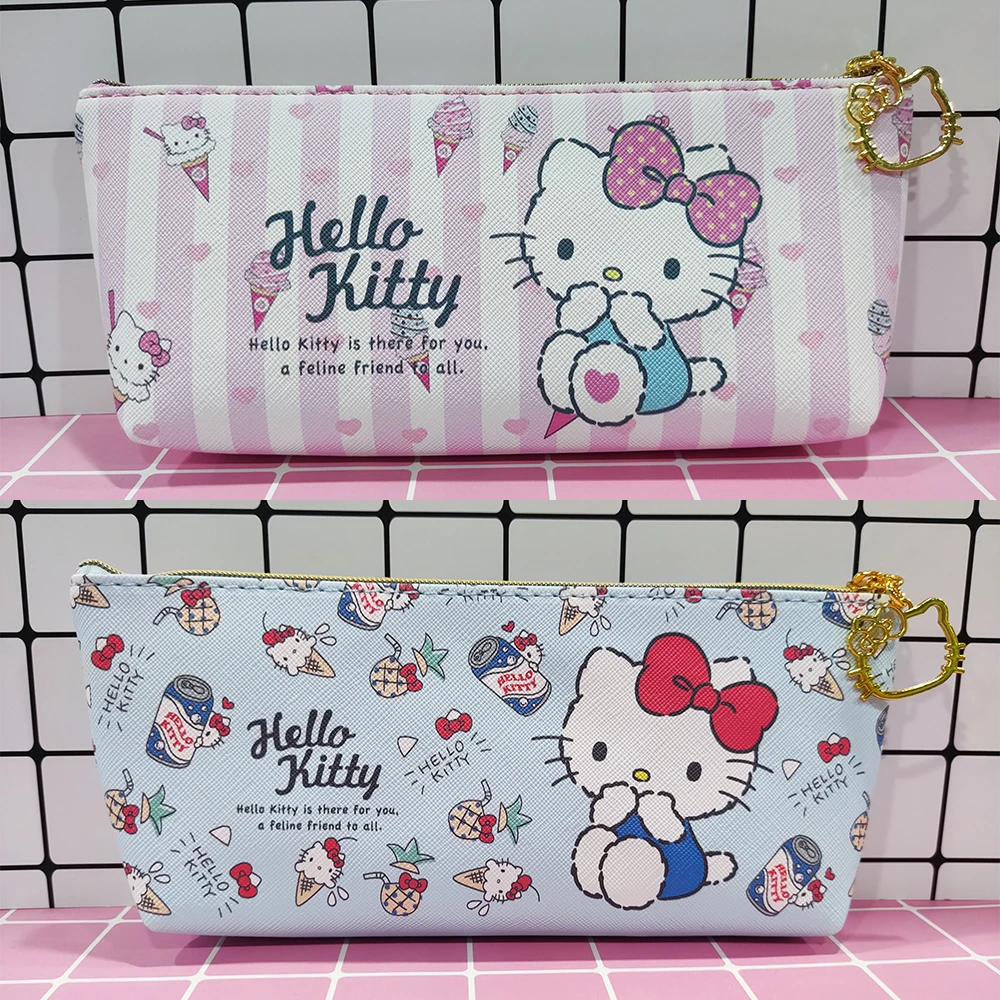 Sanrio Billetera Hello Kitty Kuromi Cinnamoroll bozuk para cüzdanı PU Su Geçirmez Karikatür kalem çantası Anime Cüzdan Sikke Saklama Torbaları Cartera