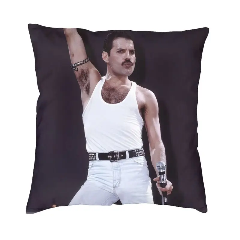 Serin Freddie Mercury minder örtüsü 40x40cm İngiliz Rock Şarkıcısı Yumuşak Kadife Sevimli Yastıklar Durumda Kanepe Ev Dekor