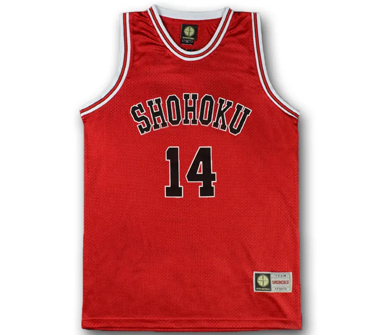 Slam Dunk Shohoku Lisesi No. 14 Mitsui Hisashi Cosplay Yelek Basketbol Forması