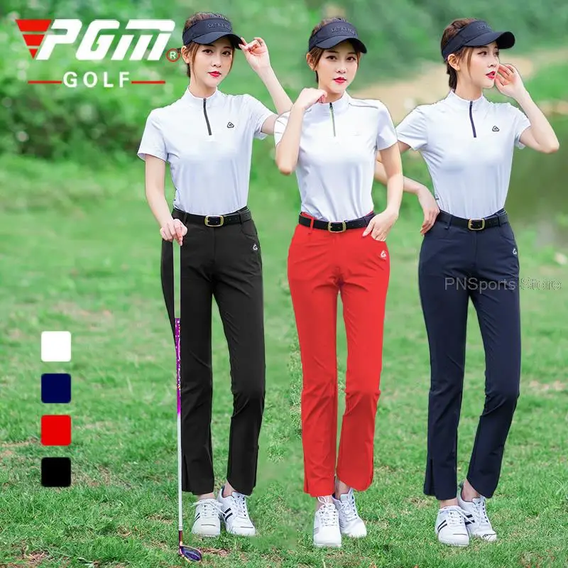 Sonbahar Golf Kıyafetleri Kadın Yumuşak Elastik Pantolon Bayanlar İnce Golf Pantolon Kadın Nefes Spor Eğlence Tenis uzun pantolon Bölünmüş
