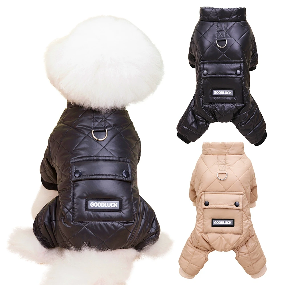Su geçirmez Kış Pet Köpek Giysileri Sıcak Evcil Ceket Ceket Tulum Kalın Köpek Giysileri Küçük Köpekler İçin Giyim Fransız Bulldog