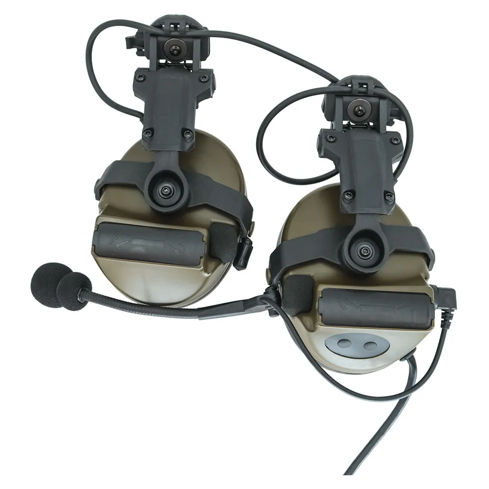 Taktik Kulaklık ARC Ray Adaptörü ile COMTAC II Gürültü Azaltma Pikap İşitme Koruma Çekim Kulaklık Airsoft Spor için