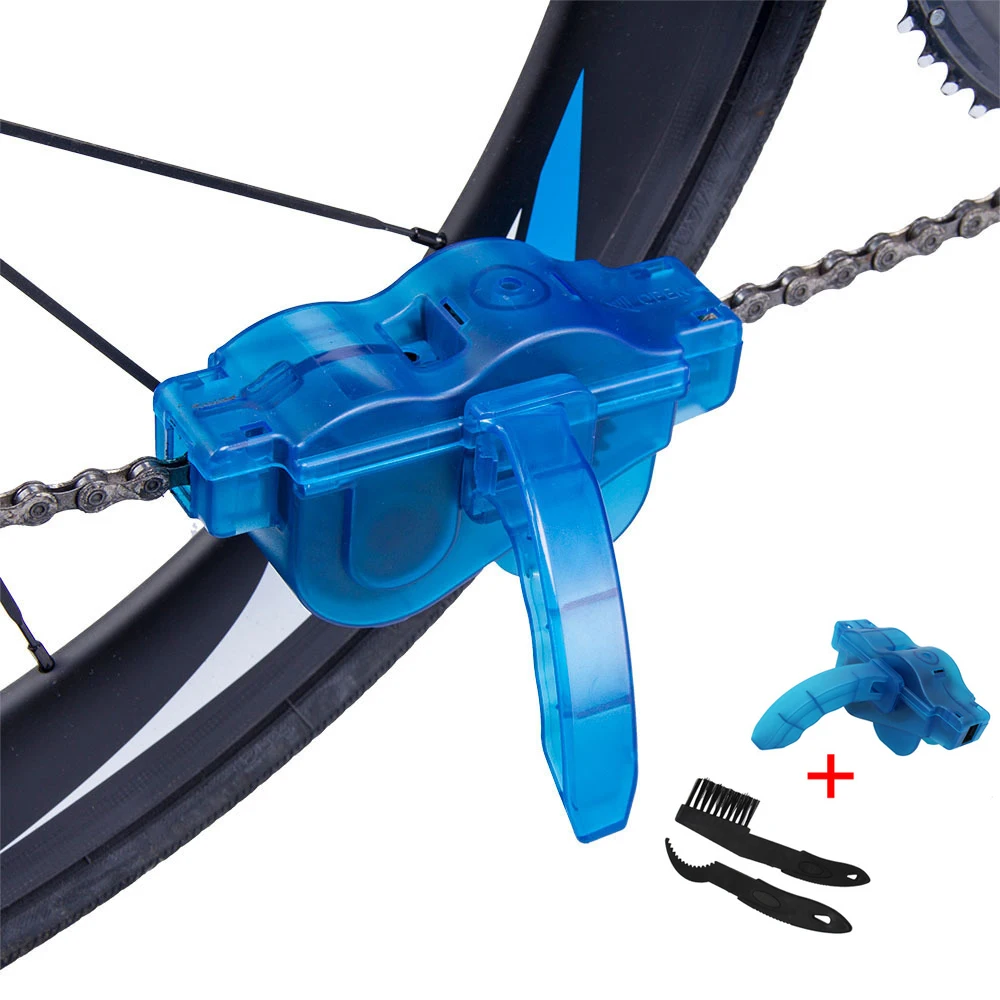 Taşınabilir Bisiklet Zinciri Temizleyici Bisiklet Temiz Makinesi Fırçalar Scrubber yıkama aleti Dağ Bisiklet Temizleme Açık Aksesuarları