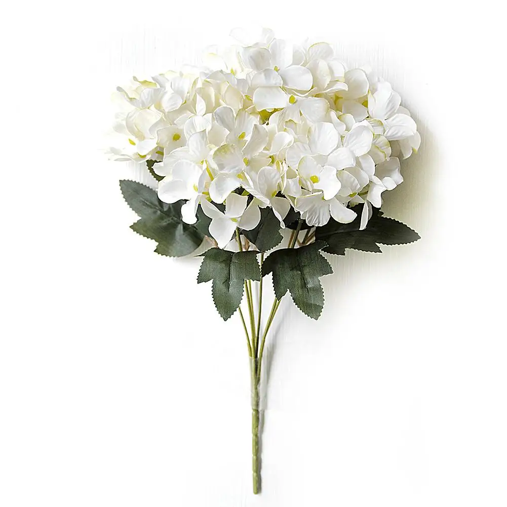 Tek Avrupa Tarzı yapay çiçek Buket 6-şube İskoç Ortanca Sahte Simülatif Pot Bitki Düğün Ev Dekorasyon