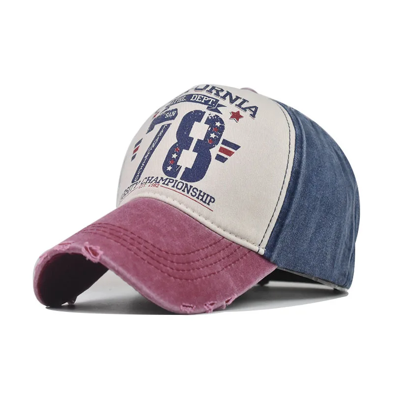 Toptan Bahar pamuklu kasket beyzbol şapkası Snapback Şapka Yaz Kap Hip Hop Gömme Kap Şapka Erkekler Kadınlar İçin Taşlama Renkli