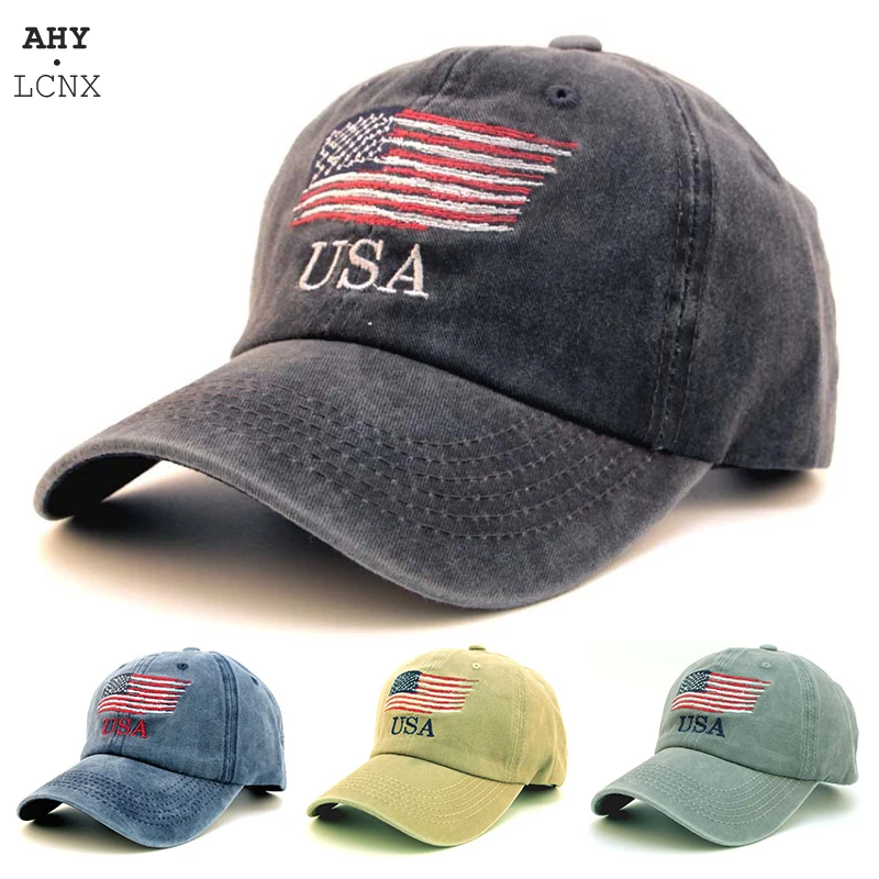 Toptan Yüksek Kalite Erkekler beyzbol şapkası Vintage Mektup ABD Kadınlar İçin Snapback Şapka Amerikan Bayrağı Kemik Gorras Kamyon Şoförü Baba Şapka
