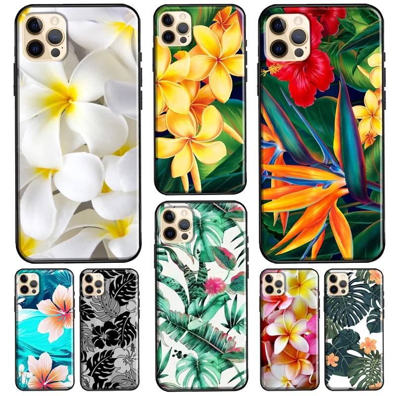 Tropikal Cennet Hawaii Çiçek Kılıfı iPhone XR X XS Max 5S 6S 7 8 Artı SE 2020 11 14 12 13 Pro Max Mini Telefon Kapağı