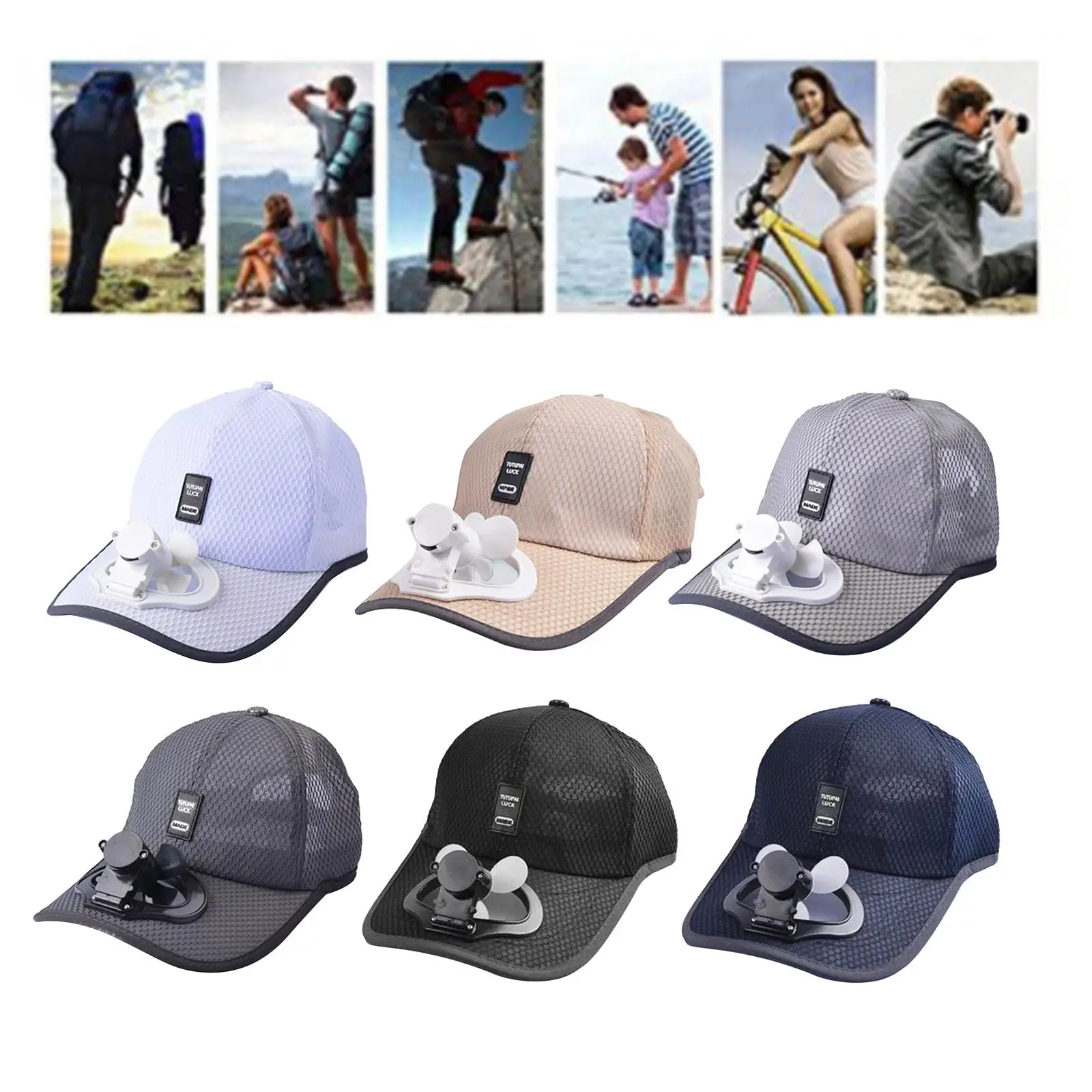 Unisex USB Şarj Soğutma Fanı beyzbol şapkası Kadın Erkek Yaz Golf Şapka Açık Nefes Hip Hop Ayarlanabilir beyzbol şapkaları