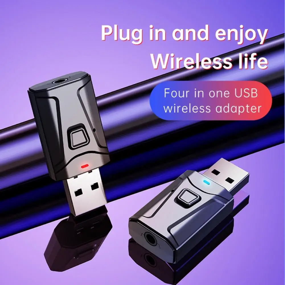 USB 5.0 Bluetooth uyumlu 3.5 mm Adaptör Alıcı Kablosuz Bluetooth İçin pc bilgisayar Mini Müzik Bluetooth Verici