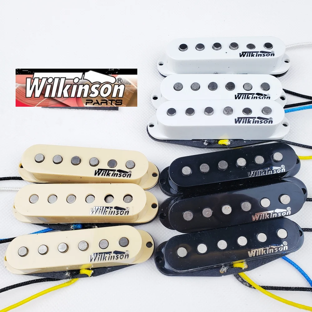 Wilkinson 60'lı WVS Alnico V Tek Bobin gitar manyetikleri Siyah Elektro gitar manyetikleri Stratocaster Gitar Kore'de Yapılan