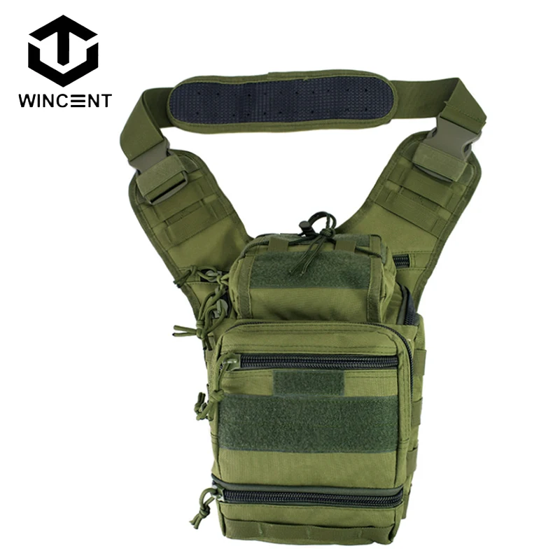WINCENT Büyük Askeri asma sırt çantası EDC Taktik omuzdan askili çanta Molle Ordu Göğüs Paketi Su Geçirmez Açık Kamp Kamera Paketi