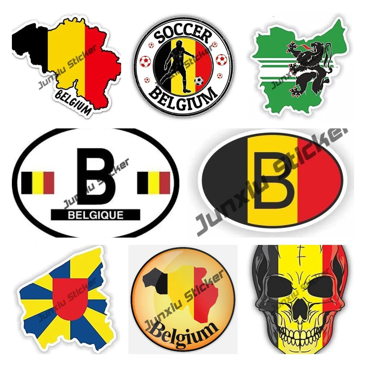 Yaratıcı Belçika Etiket BELÇİKA Ülke Kodu Belçika Ülke Kodu Su Geçirmez Güneş Koruyucu Anti-Uv Yansıtıcı Çıkartma PVC Araba Çıkartması
