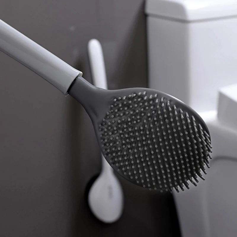 Yaratıcı Ücretsiz Yumruk Zemin Temizleme Araçları Banyo Aksesuarları Ev Depolama Tuvalet Fırçası Silikon Çıkmaz Olmadan