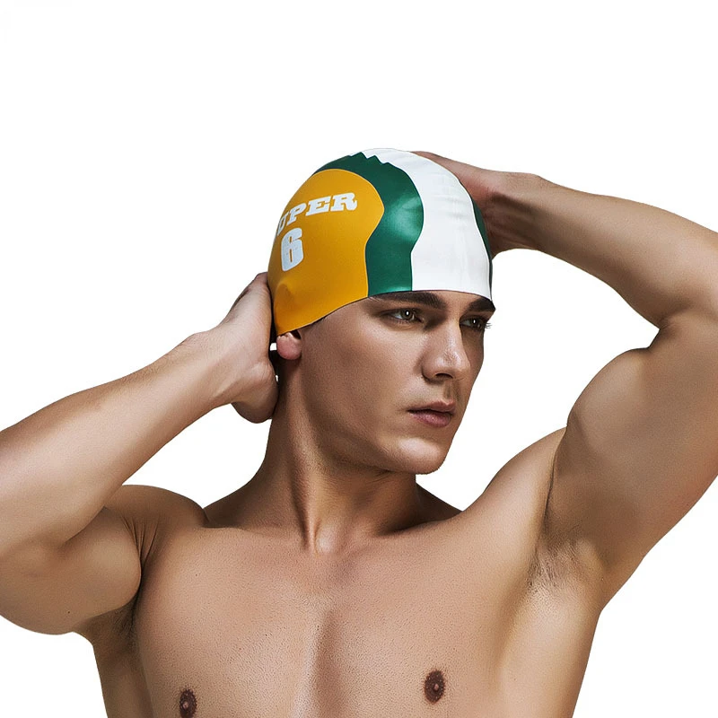 Yaz Su Geçirmez Silikon Kulakları Korumak Uzun Saç Su Sporları yüzme havuzu Şapka Yüzme Kap Ücretsiz Boyutu Erkekler ve Kadınlar Yetişkinler için