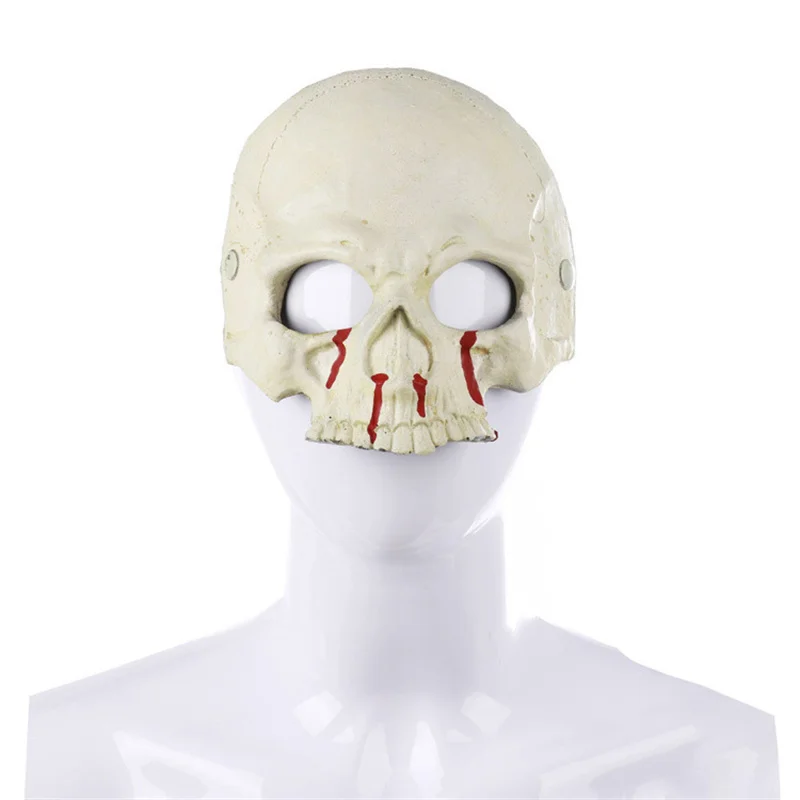 Yeni 3D Kemik Kafatası Korkunç Yetişkin Maskesi PU Köpük Cadılar Bayramı Maskesi Ölü Cosplay Masquerade Sahne Karnaval Parti